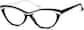 Angle view of Cat-Eye Glasses 129021 in Black thumbnail