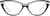 Front view of Cat-Eye Glasses 129021 in Black thumbnail