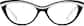 Front view of Cat-Eye Glasses 129021 in Black thumbnail
