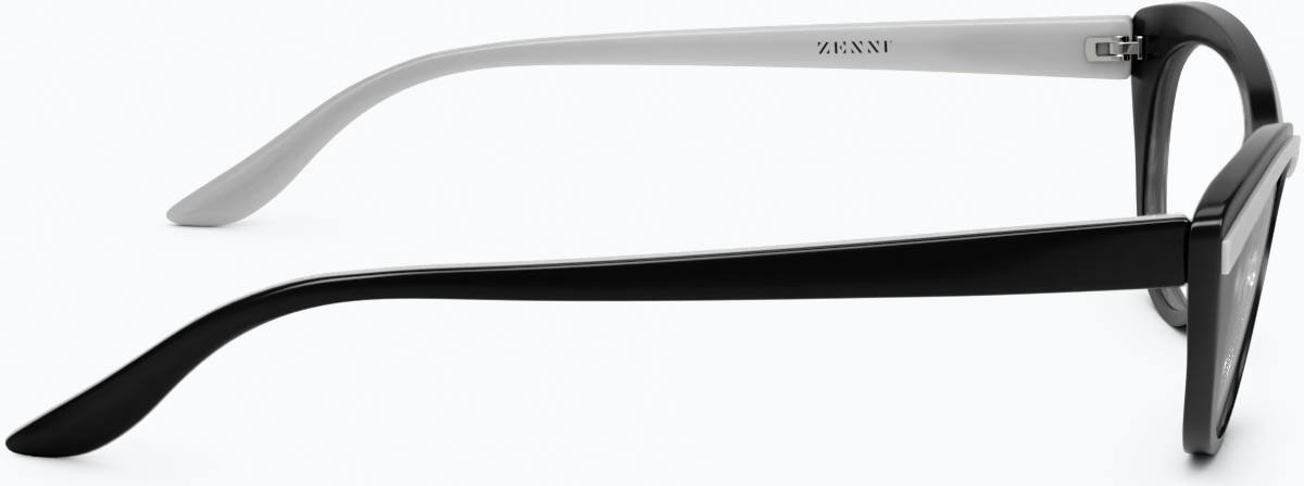 Side view of Cat-Eye Glasses 129021 in Black thumbnail