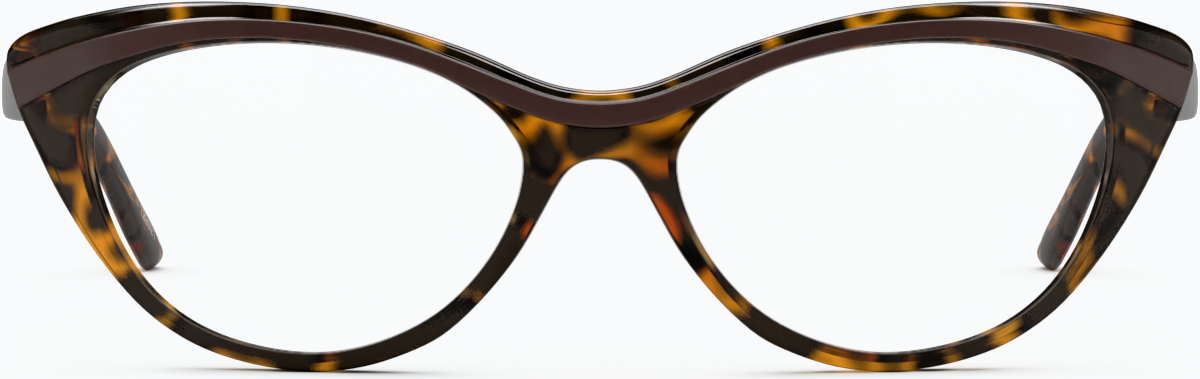 Front view of Cat-Eye Glasses 129025 in Tortoiseshell thumbnail