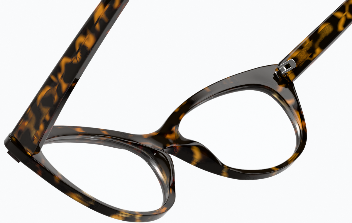 See-through view of Cat-Eye Glasses 129025 in Tortoiseshell thumbnail