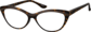 Angle view of Cat-Eye Glasses 129025 in Tortoiseshell thumbnail