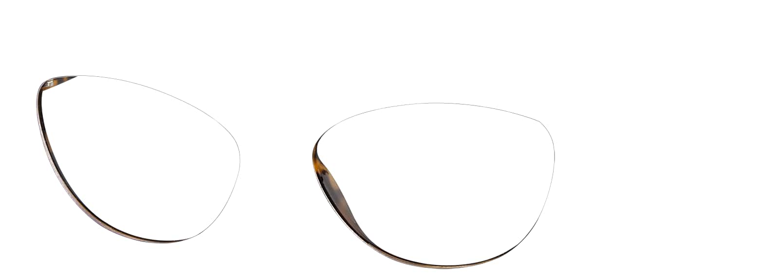 Angle view of Cat-Eye Glasses 129025 in Tortoiseshell