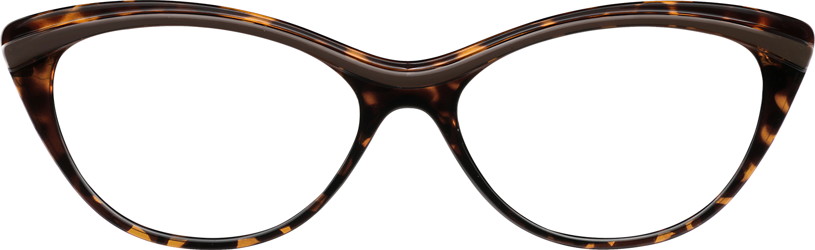 Front view of Cat-Eye Glasses 129025 in Tortoiseshell