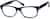 Angle view of Rectangle Glasses 129216 in Blue thumbnail