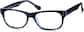 Angle view of Rectangle Glasses 129216 in Blue thumbnail