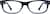 Front view of Rectangle Glasses 129216 in Blue thumbnail