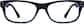 Front view of Rectangle Glasses 129216 in Blue thumbnail