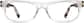 Front view of Rectangle Glasses 129223 in Translucent thumbnail