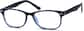 Angle view of Rectangle Glasses 129521 in Black thumbnail