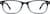 Front view of Rectangle Glasses 129521 in Black thumbnail