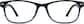 Front view of Rectangle Glasses 129521 in Black thumbnail