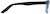 Side view of Rectangle Glasses 129521 in Black thumbnail