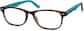 Angle view of Rectangle Glasses 129525 in Tortoiseshell thumbnail