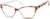 Angle view of Cat-Eye Glasses 129818 in Coral thumbnail