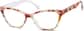 Angle view of Cat-Eye Glasses 129818 in Coral thumbnail