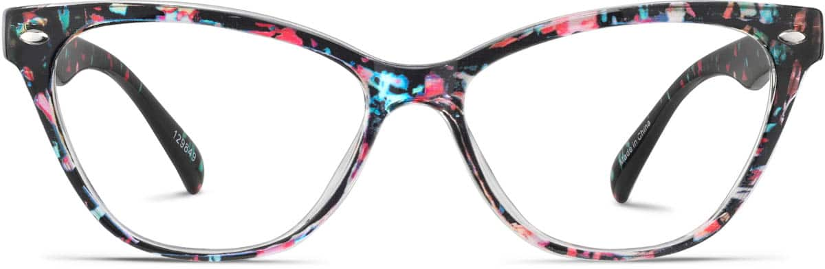 Front view of Cat-Eye Glasses 129849 in Pattern