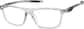 Angle view of Rectangle Glasses 129912 in Gray thumbnail