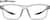 Front view of Rectangle Glasses 129912 in Gray thumbnail
