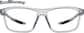Front view of Rectangle Glasses 129912 in Gray thumbnail