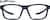 Front view of Rectangle Glasses 129916 in Blue thumbnail