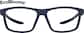 Front view of Rectangle Glasses 129916 in Blue thumbnail
