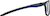 Side view of Rectangle Glasses 129916 in Blue thumbnail