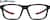 Front view of Rectangle Glasses 129921 in Black thumbnail