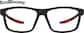Front view of Rectangle Glasses 129921 in Black thumbnail