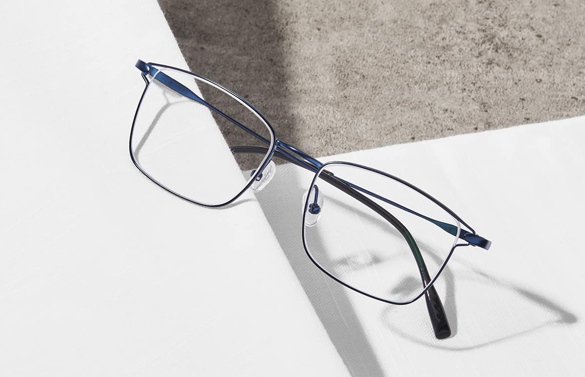 Image of Titanium Rectangle Glasses