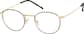 Angle view of Round Glasses 1300421 in Black thumbnail