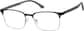 Angle view of Browline Glasses 1300611 in Dark Gray thumbnail