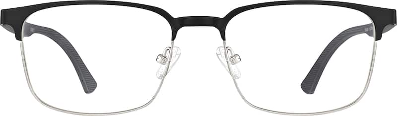 Dark Gray Browline Glasses