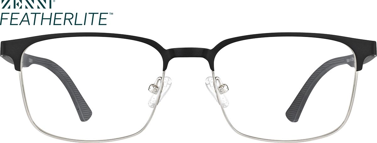 Dark Gray Browline Glasses