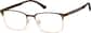 Angle view of Browline Glasses 1300615 in Brown thumbnail