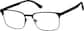 Angle view of Browline Glasses 1300621 in Black thumbnail