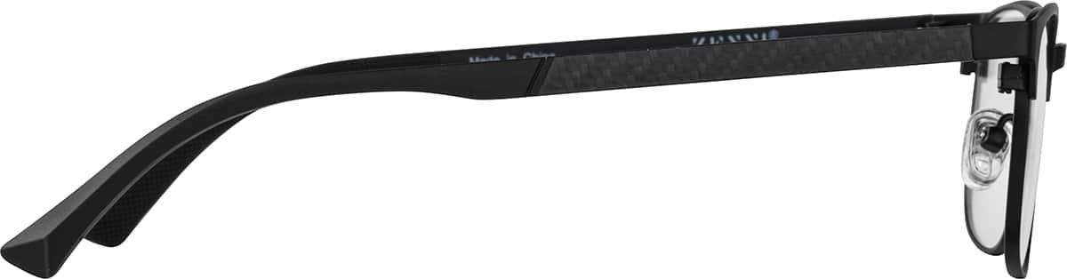 Side view of Browline Glasses 1300621 in Black