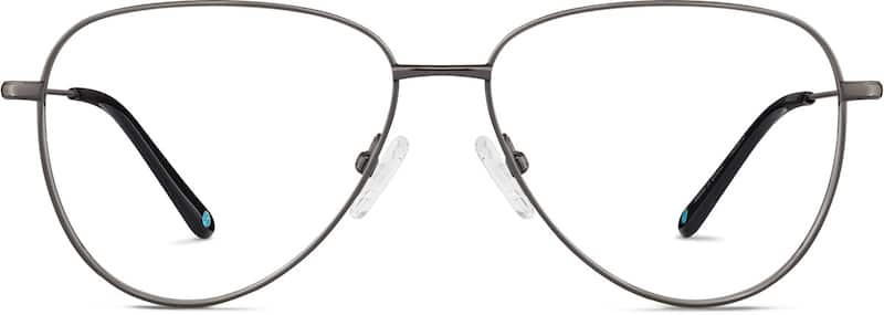 Steel Gray Titanium Aviator Glasses