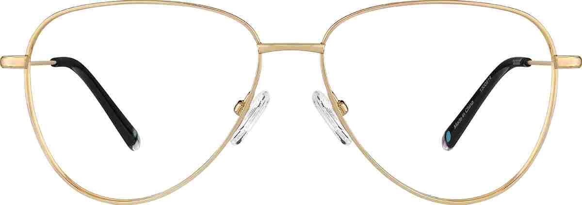 Gold Titanium Aviator Glasses