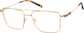 Angle view of Aviator Glasses 1301114 in Gold thumbnail