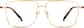 Front view of Aviator Glasses 1301114 in Gold thumbnail
