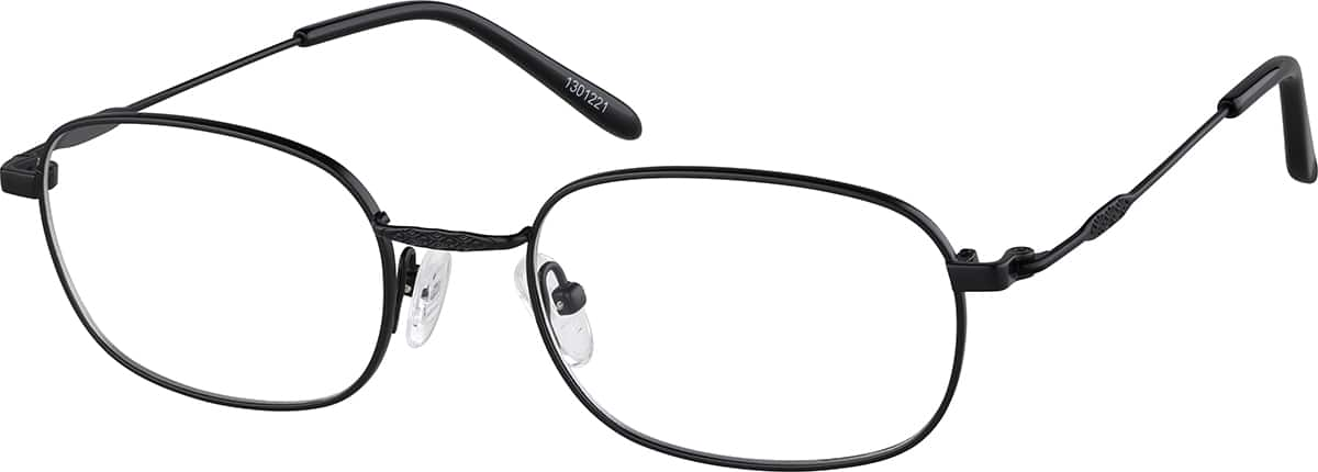 Angle view of Oval Glasses 1301221 in Black