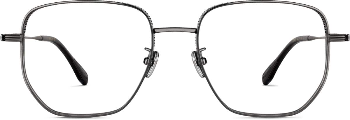 Front view of Square Glasses 1301312 in Grey