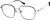 Angle view of Square Glasses 1301321 in Black thumbnail