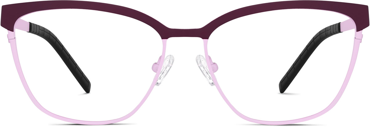 Zenni Girls Cat-Eye Prescription Glasses Pink Plastic Full Rim Frame, Blokz Blue Light Glasses, 1110119