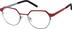 Geometric Glasses 1301912 in Red/Gray