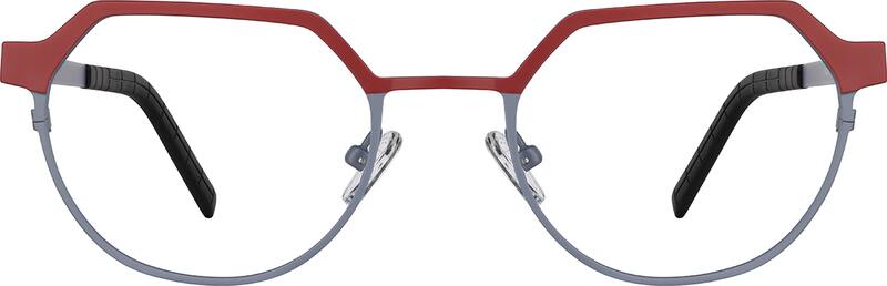 Red/Gray Geometric Glasses