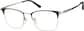 Angle view of Browline Glasses 1302021 in Black thumbnail