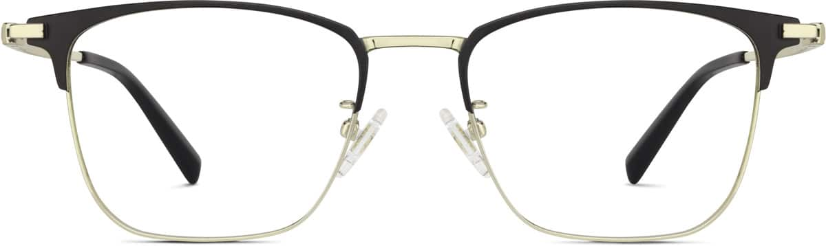 Front view of Browline Glasses 1302021 in Black